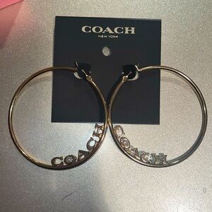 COACH Hoop Earrings never worn